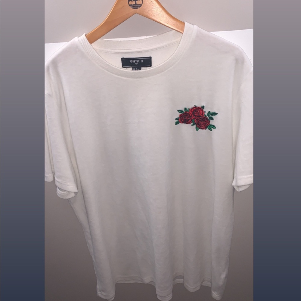 White Velvet rose shirt